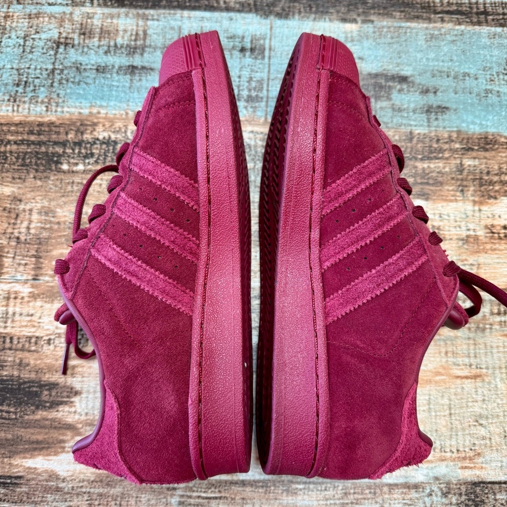 Women’s Adidas Burgundy Superstar Shoes | #Z10 - Picture 8 of 13
